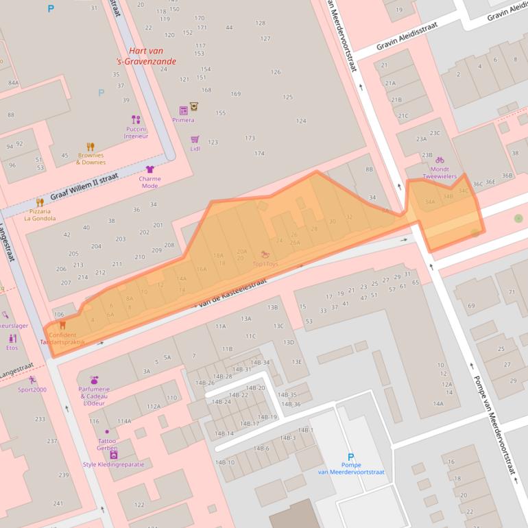 Kaart van postcodegebied 2691ZN.
