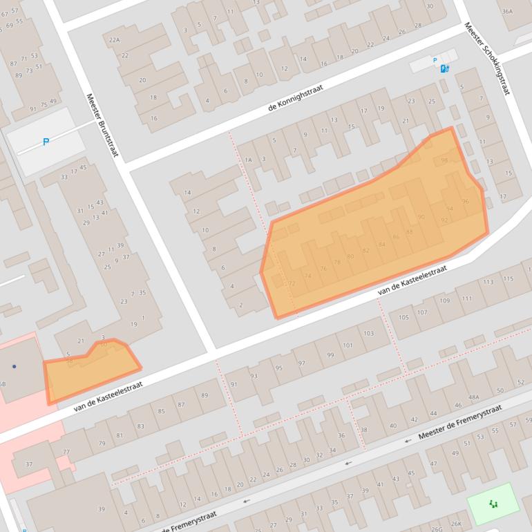 Kaart van postcodegebied 2691ZR.