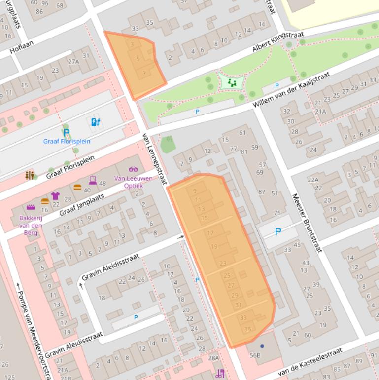 Kaart van postcodegebied 2691ZS.