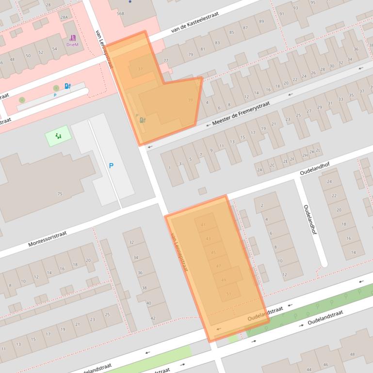 Kaart van postcodegebied 2691ZT.