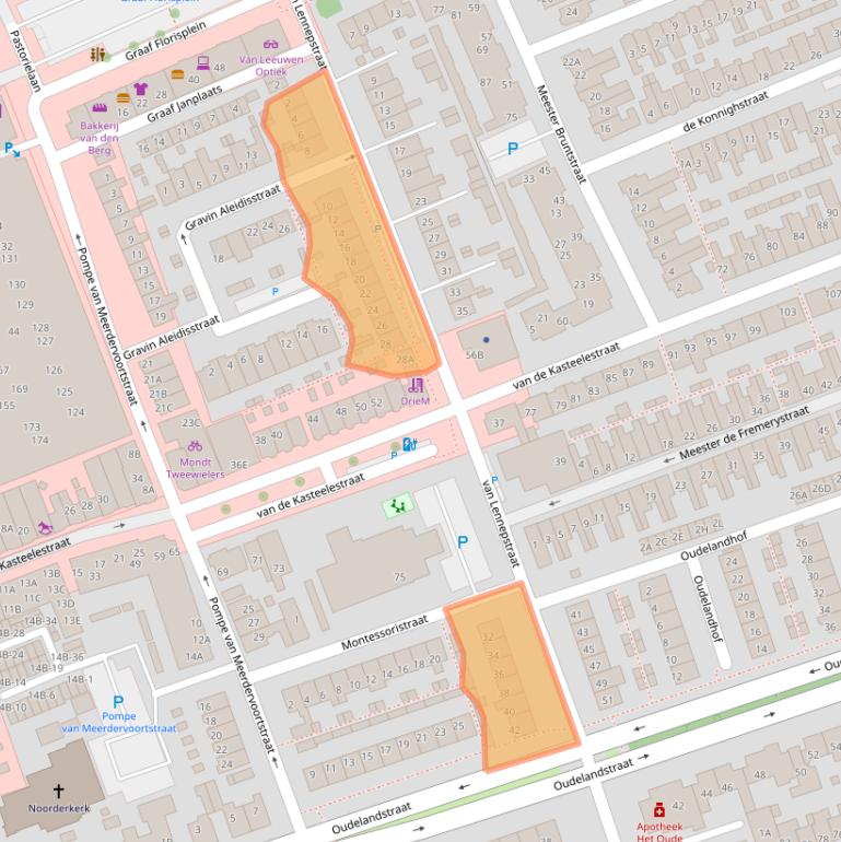 Kaart van postcodegebied 2691ZV.