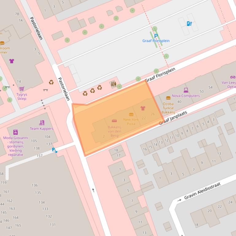 Kaart van postcodegebied 2691ZW.