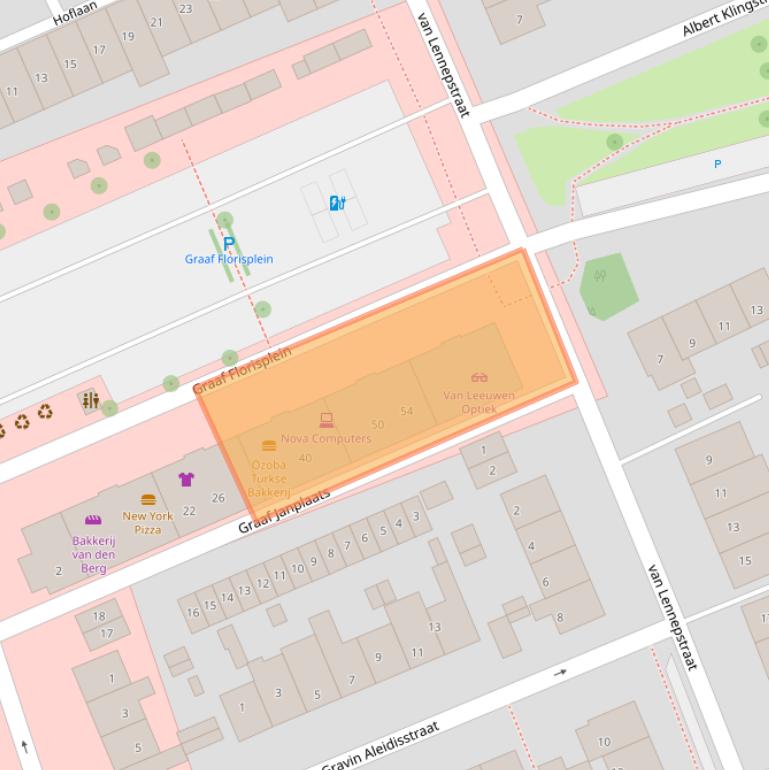 Kaart van postcodegebied 2691ZX.