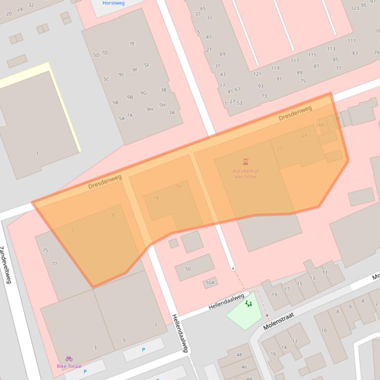 Kaart van postcodegebied 2692AB.