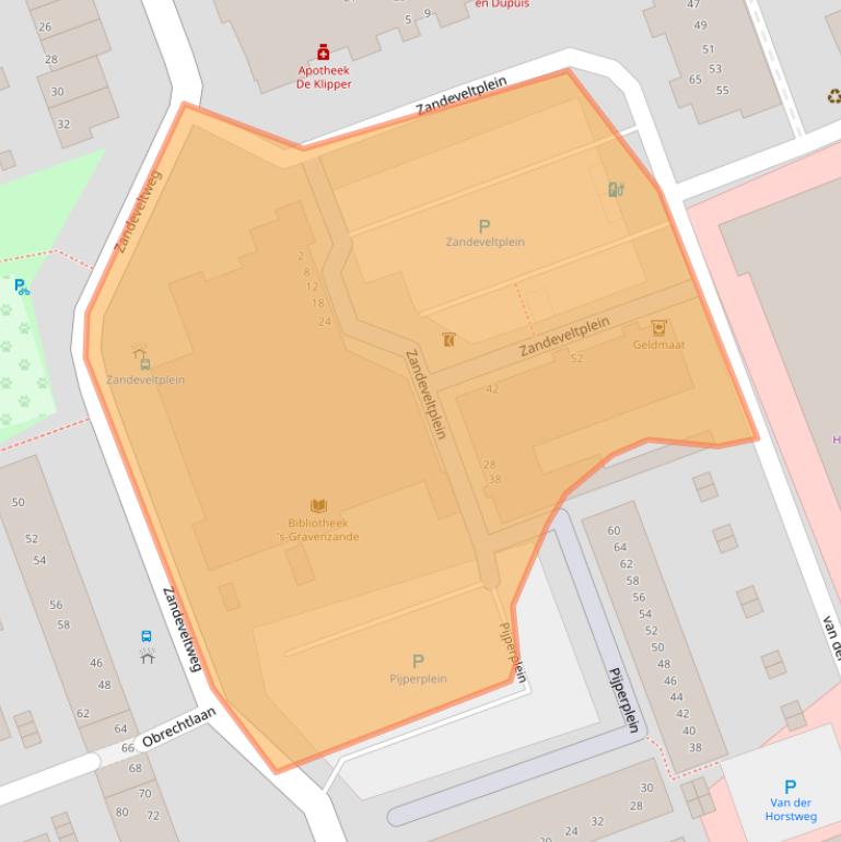 Kaart van postcodegebied 2692AG.