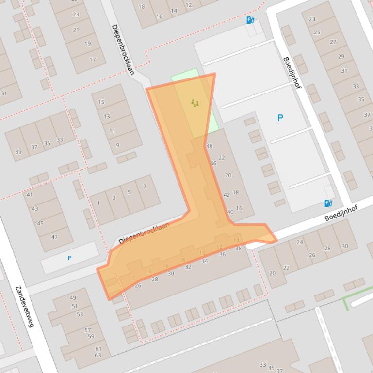 Kaart van postcodegebied 2692AM.