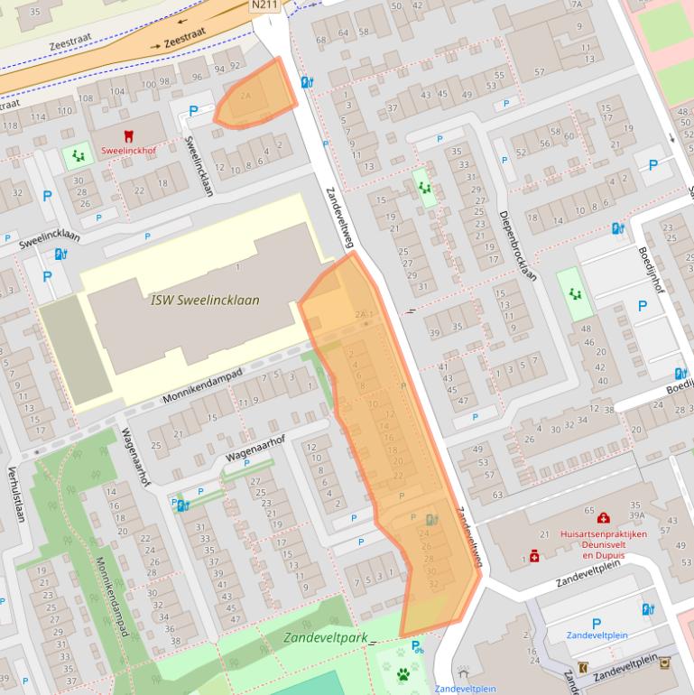 Kaart van postcodegebied 2692AT.