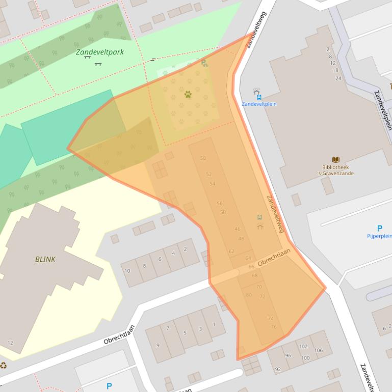 Kaart van postcodegebied 2692AV.