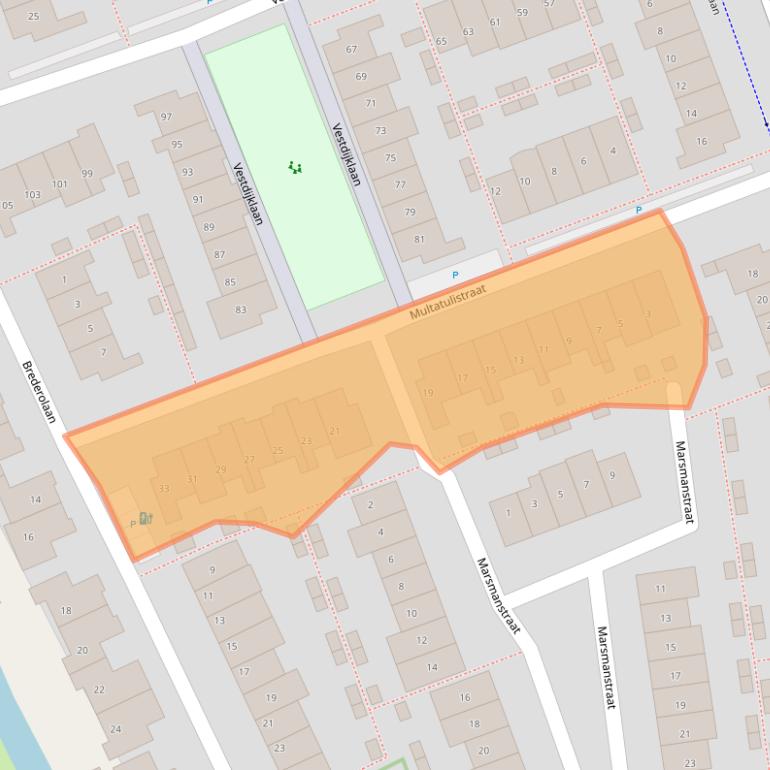 Kaart van postcodegebied 2692BC.