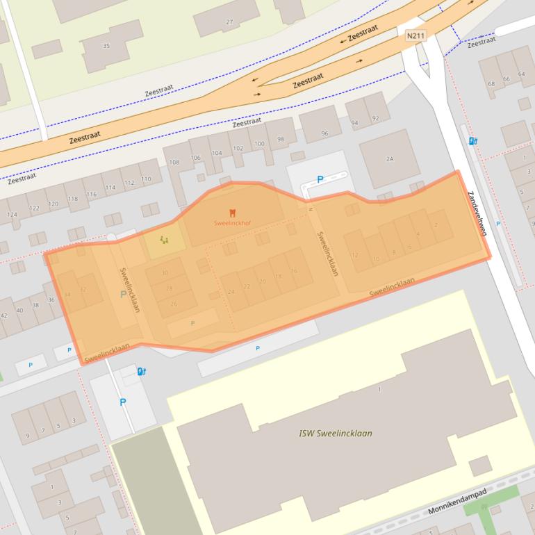 Kaart van postcodegebied 2692BD.