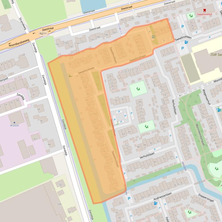 Kaart van postcodegebied 2692BE.