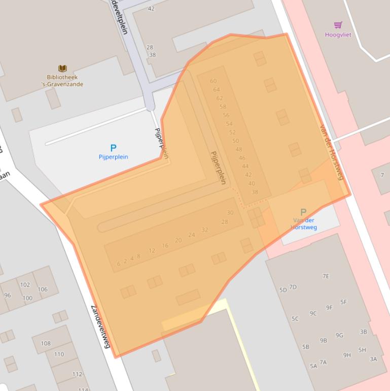 Kaart van postcodegebied 2692BG.