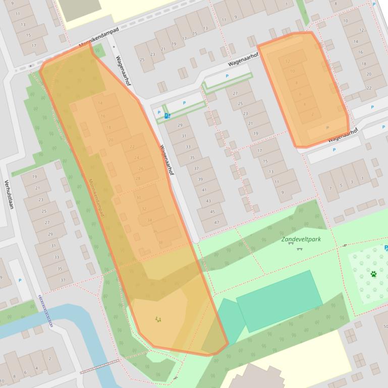 Kaart van postcodegebied 2692BK.