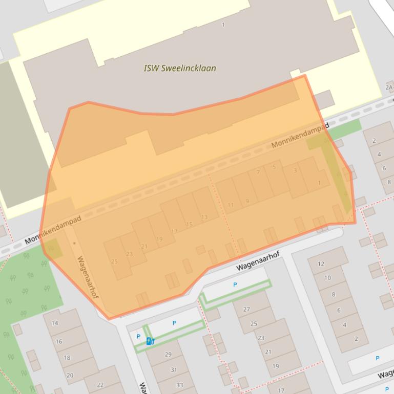 Kaart van postcodegebied 2692BL.