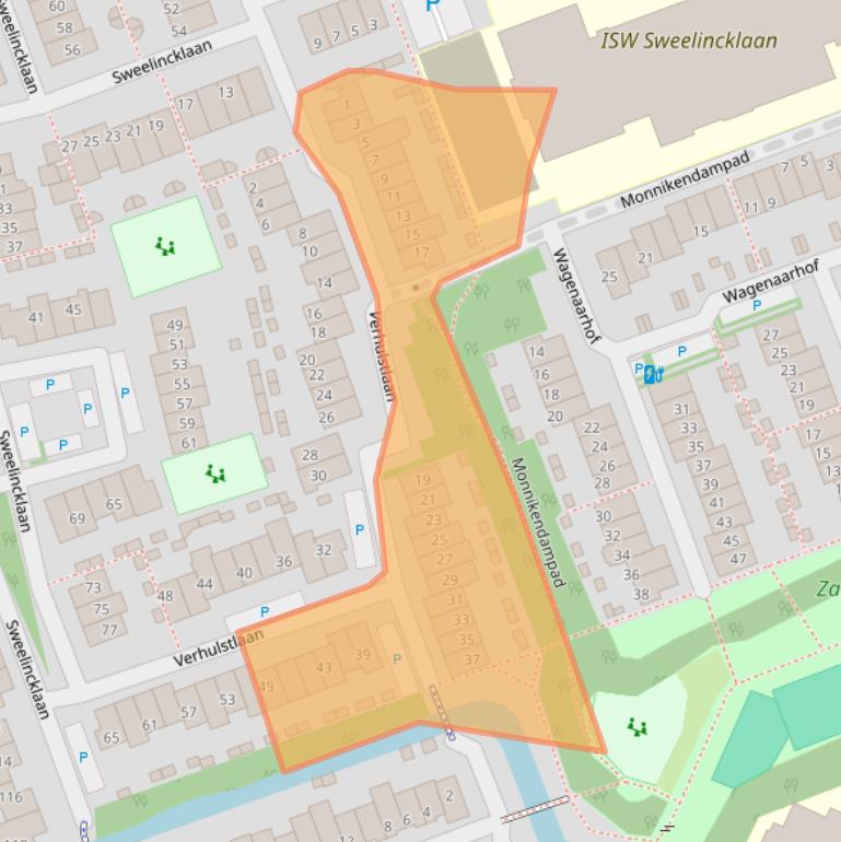 Kaart van postcodegebied 2692BN.