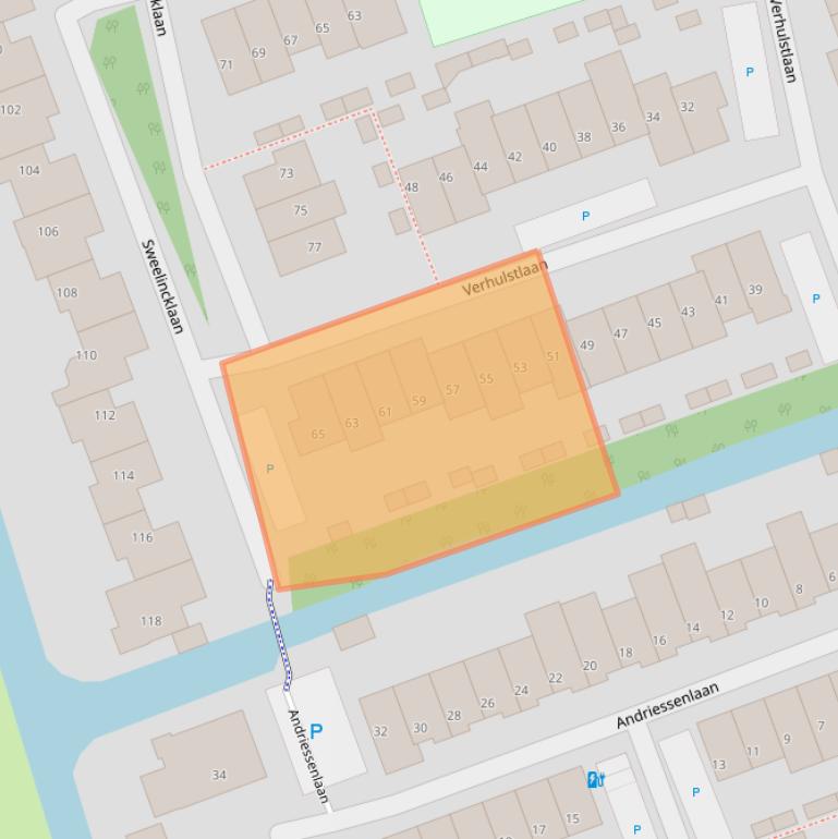 Kaart van postcodegebied 2692BP.