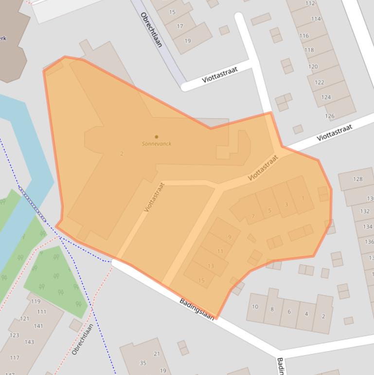 Kaart van postcodegebied 2692BS.