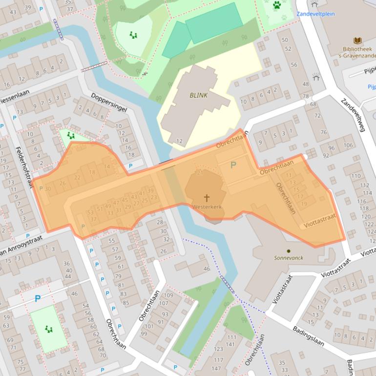 Kaart van postcodegebied 2692BW.