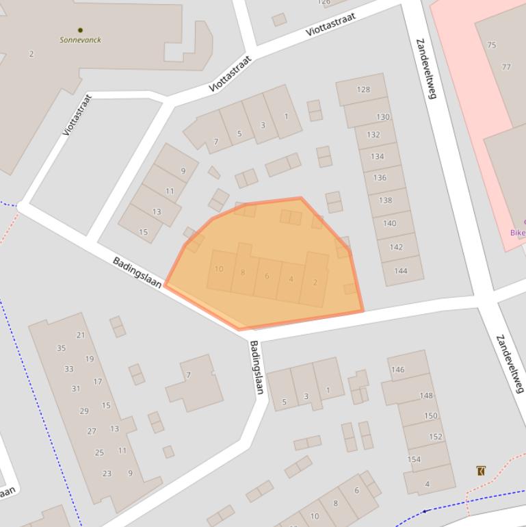 Kaart van postcodegebied 2692BX.