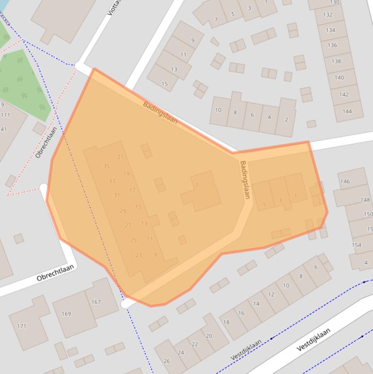 Kaart van postcodegebied 2692BZ.