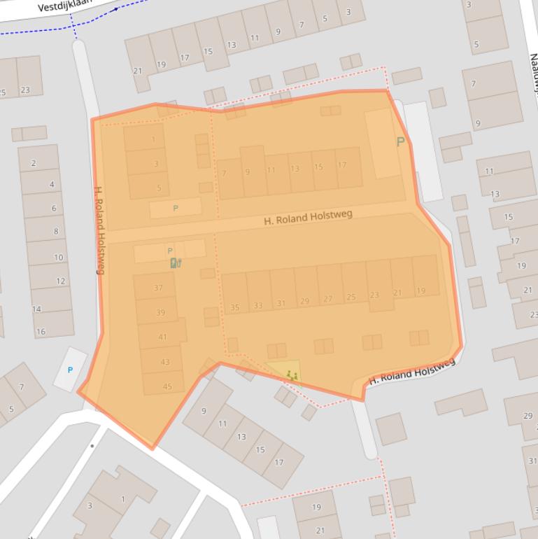 Kaart van postcodegebied 2692CA.