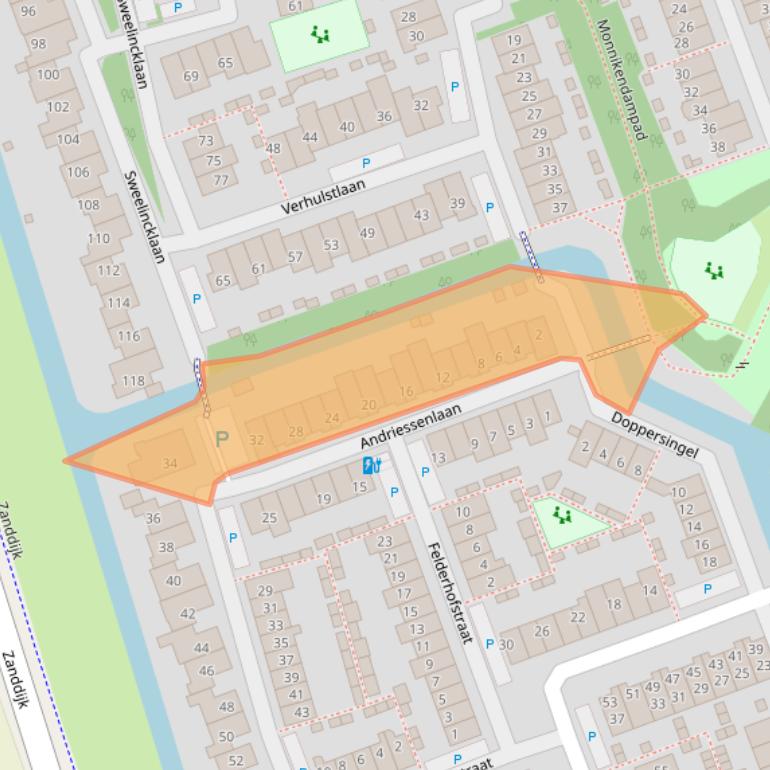 Kaart van postcodegebied 2692CD.