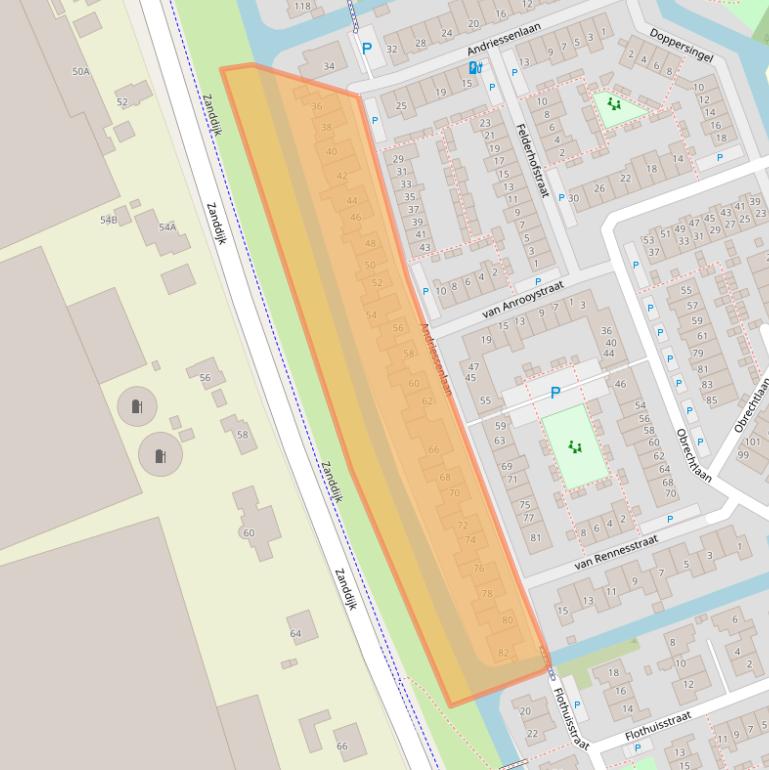 Kaart van postcodegebied 2692CE.