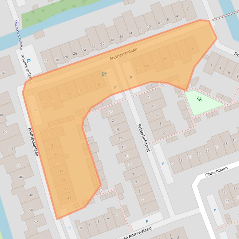 Kaart van postcodegebied 2692CG.