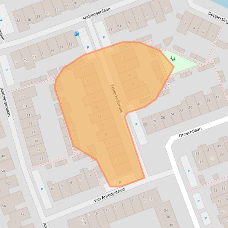 Kaart van postcodegebied 2692CL.