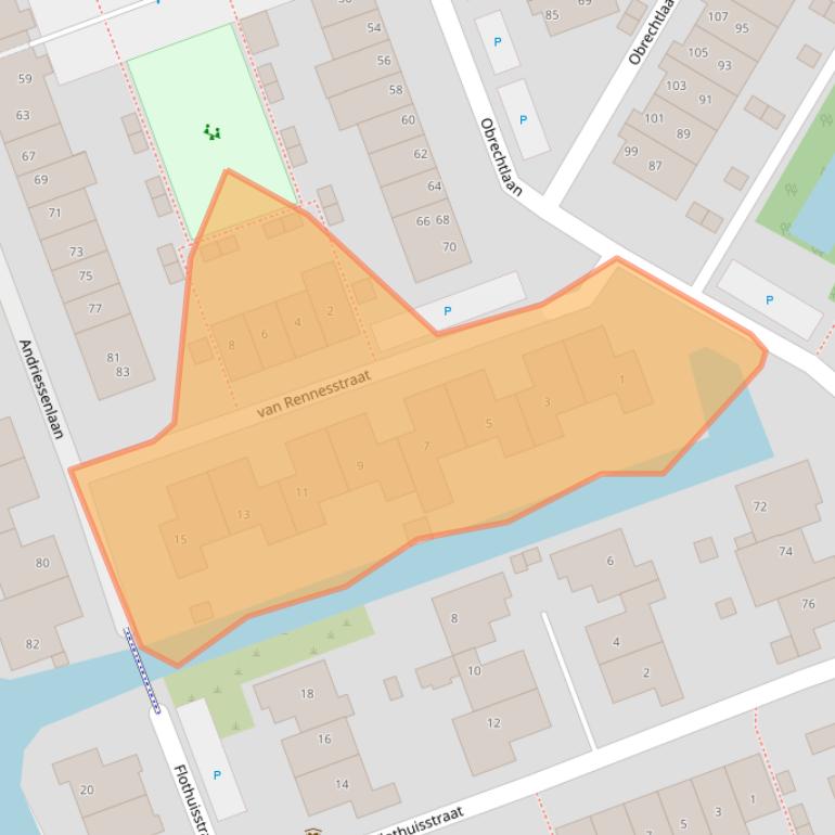Kaart van postcodegebied 2692CN.