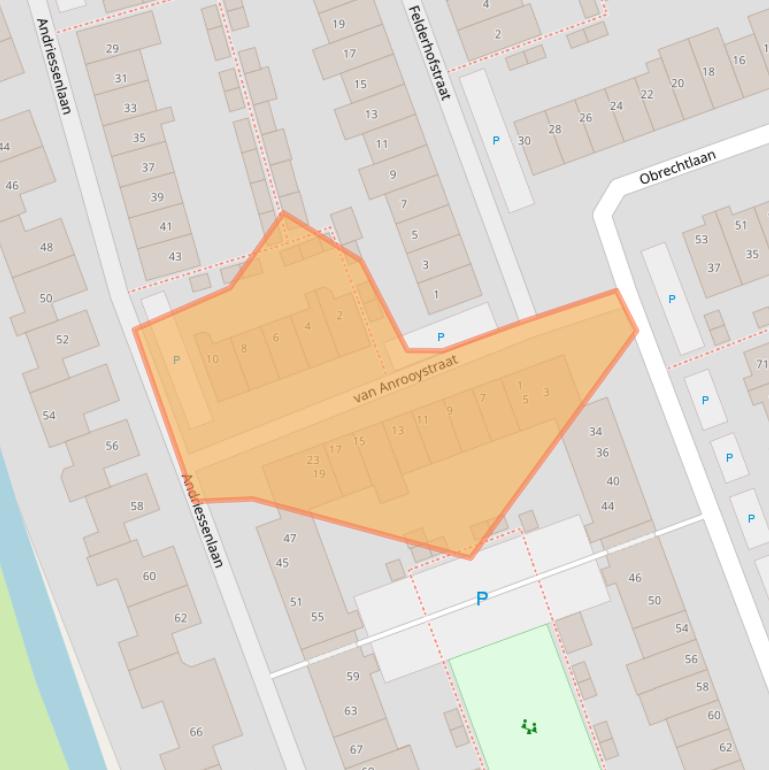 Kaart van postcodegebied 2692CP.