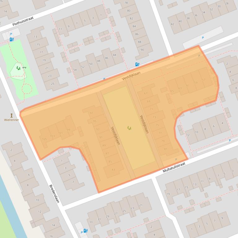 Kaart van postcodegebied 2692CT.