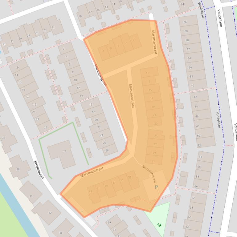 Kaart van postcodegebied 2692DE.