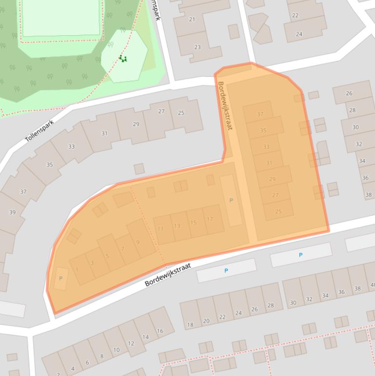 Kaart van postcodegebied 2692DT.