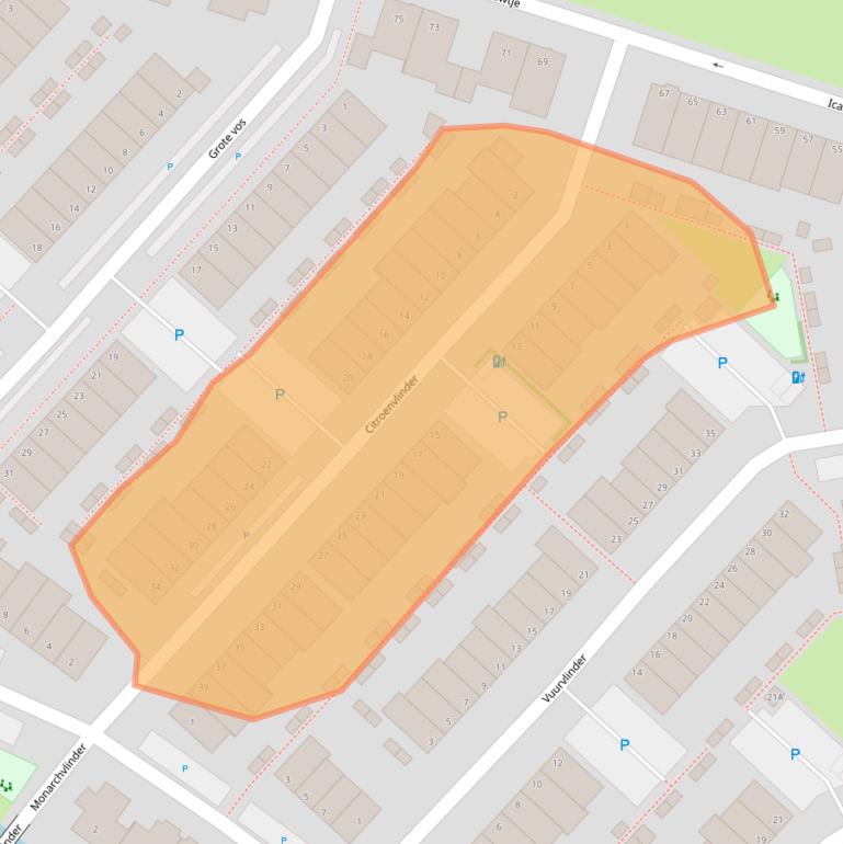 Kaart van postcodegebied 2692GA.