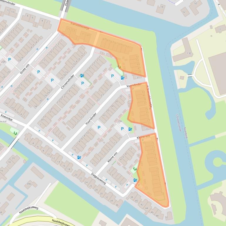 Kaart van postcodegebied 2692GK.