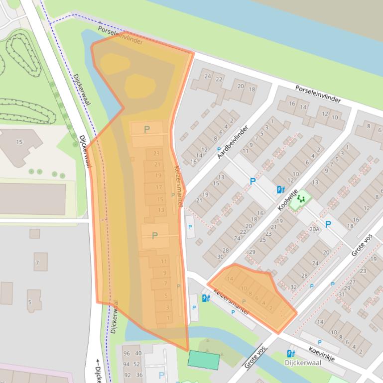 Kaart van postcodegebied 2692GL.