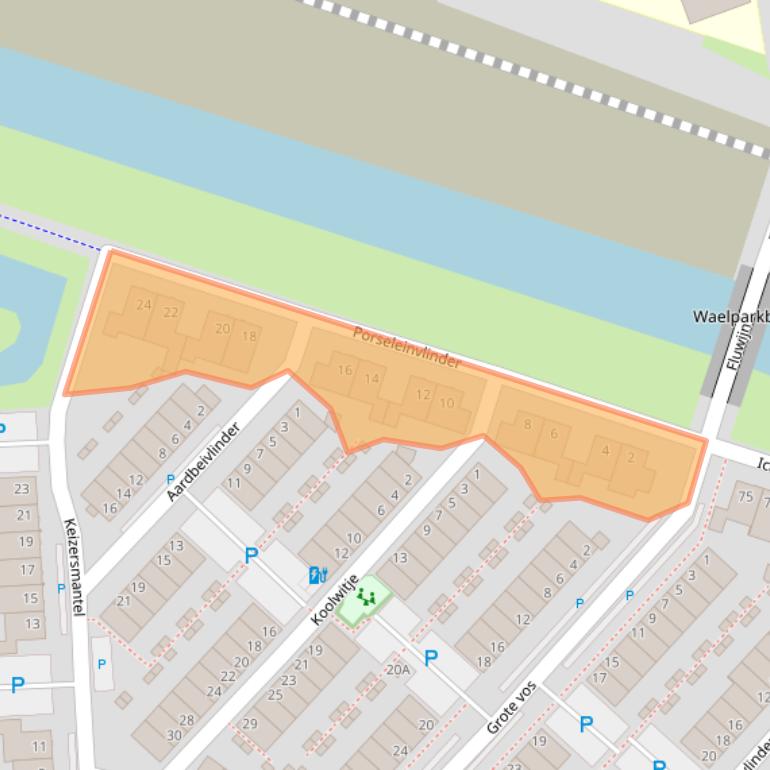 Kaart van postcodegebied 2692GR.