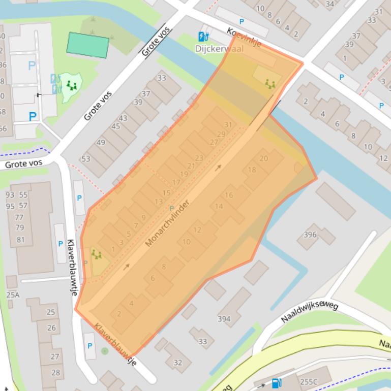 Kaart van postcodegebied 2692GT.