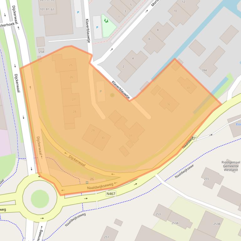 Kaart van postcodegebied 2692GV.