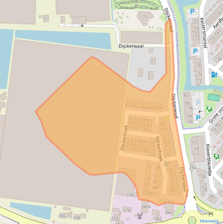 Kaart van postcodegebied 2692GZ.