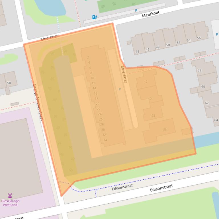 Kaart van postcodegebied 2693AB.