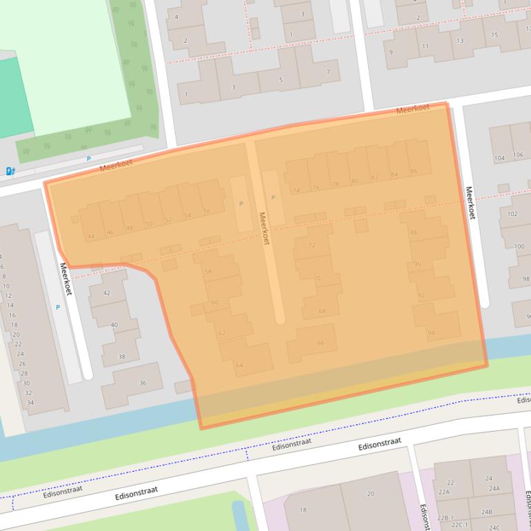 Kaart van postcodegebied 2693AC.