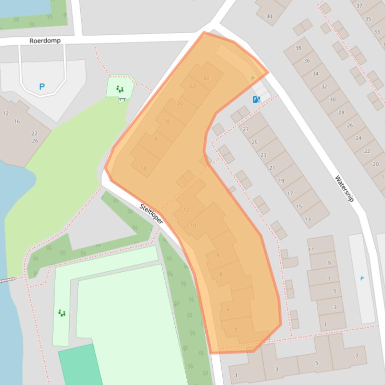 Kaart van postcodegebied 2693AE.