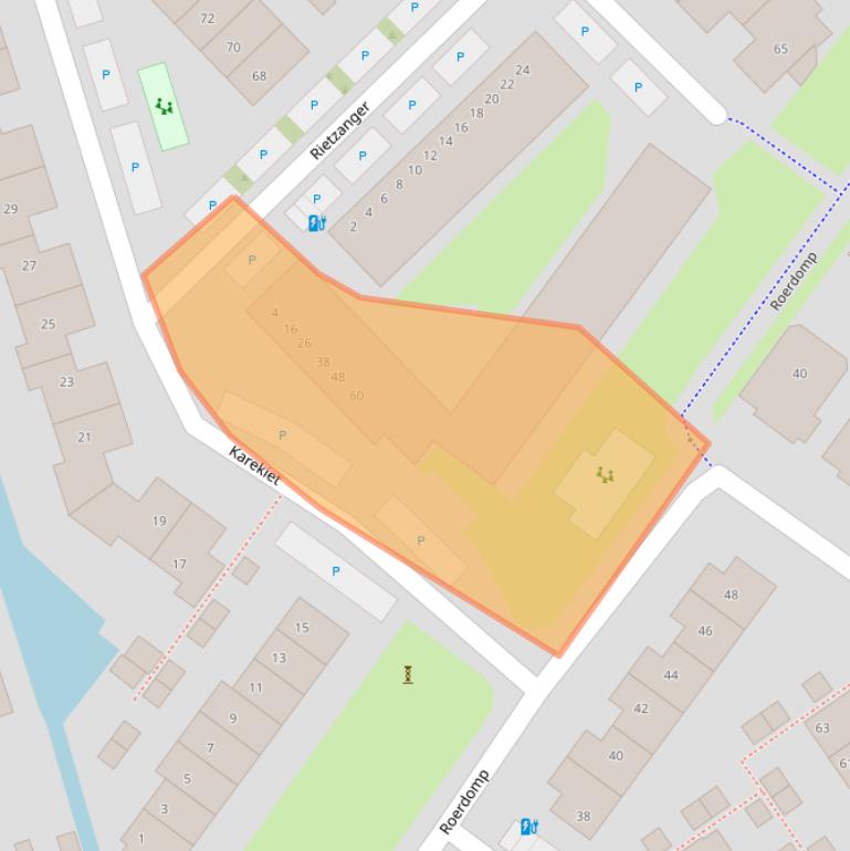 Kaart van postcodegebied 2693AW.