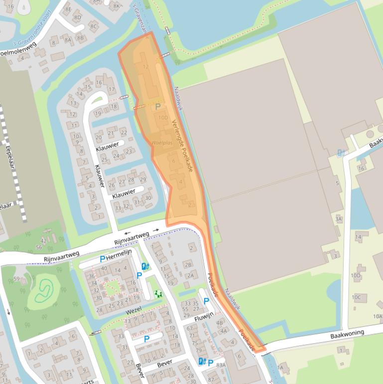 Kaart van postcodegebied 2693CA.