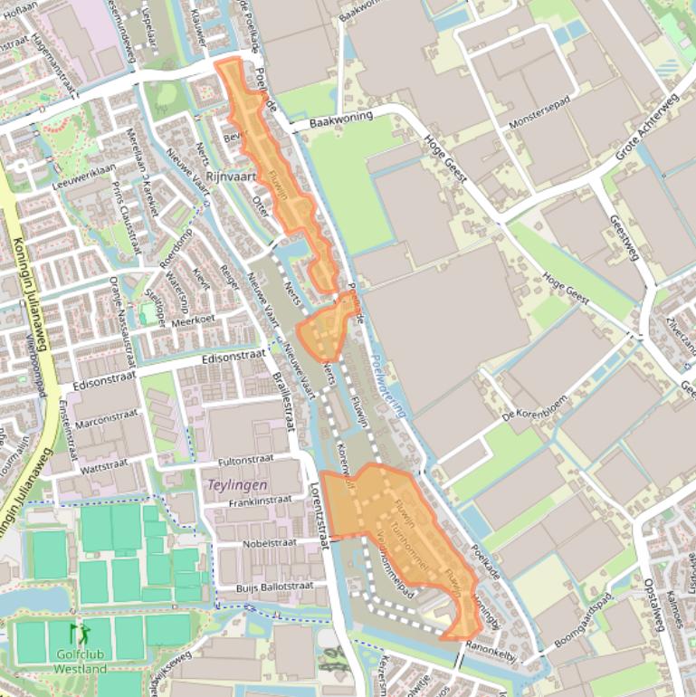 Kaart van postcodegebied 2693EA.