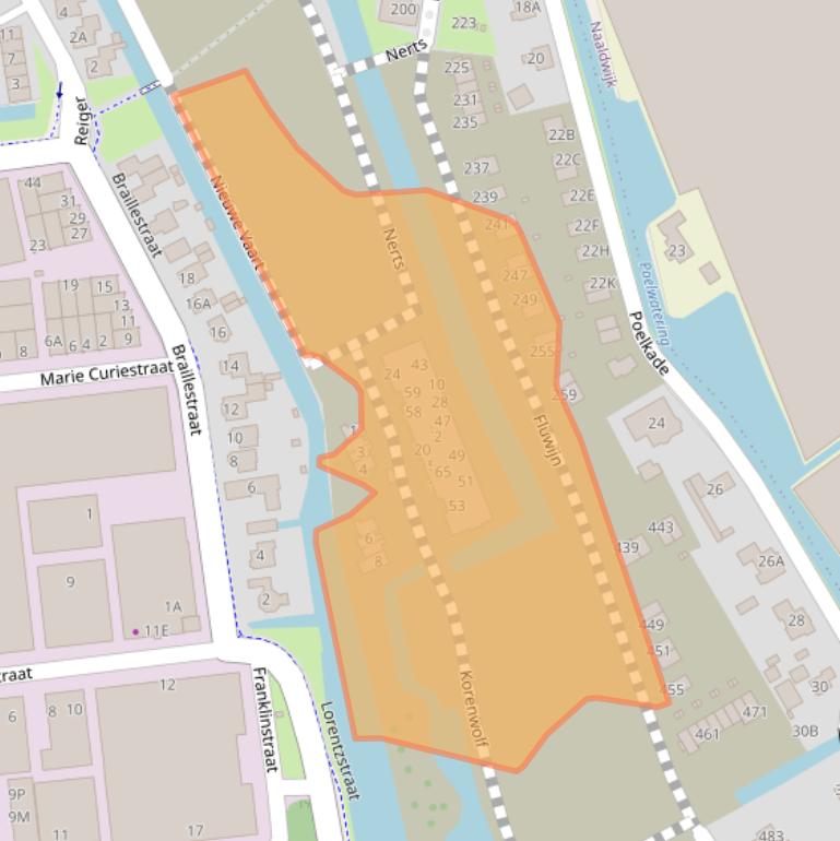 Kaart van postcodegebied 2693EL.