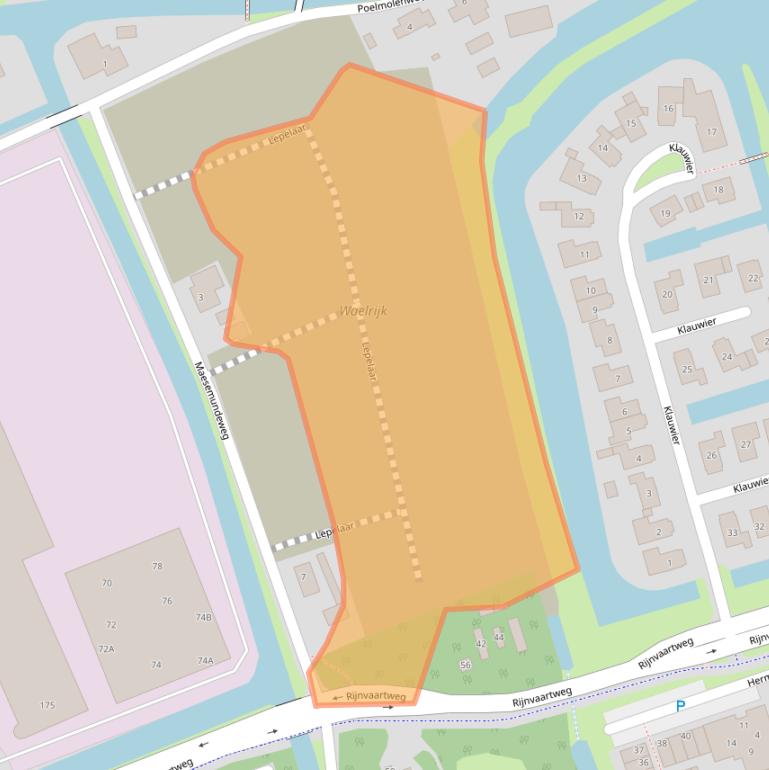 Kaart van postcodegebied 2693EM.