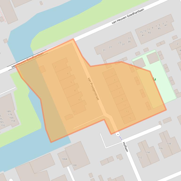 Kaart van postcodegebied 2694AC.